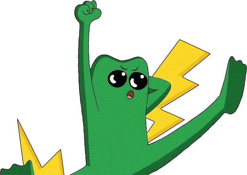 Fwog mascot illustration