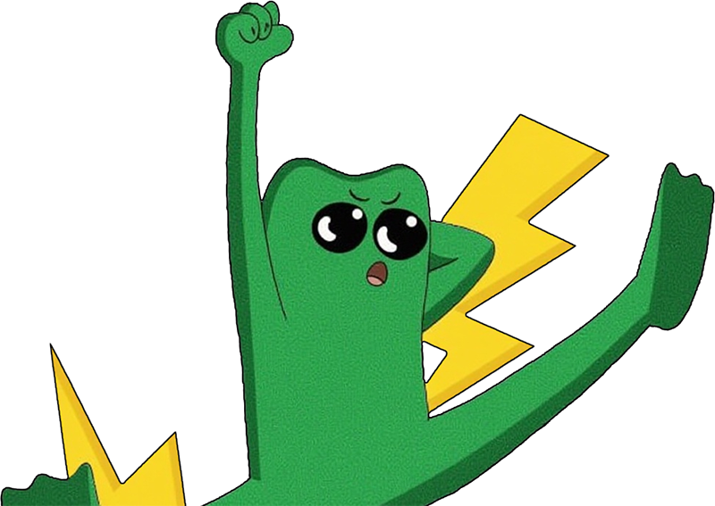 Fwog mascot illustration