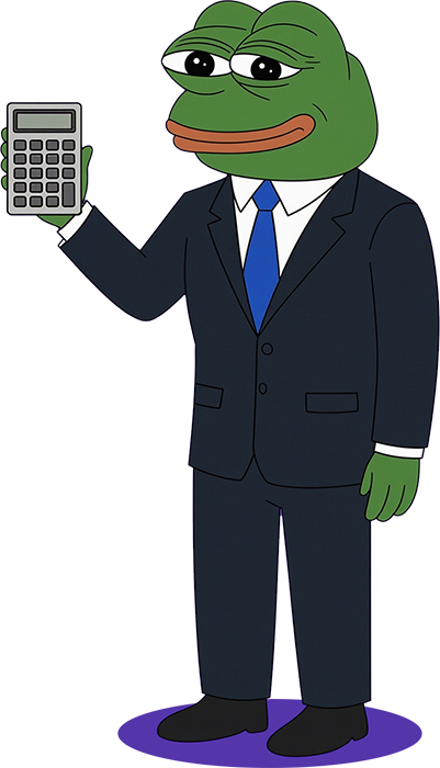 Pepe calculator illustration